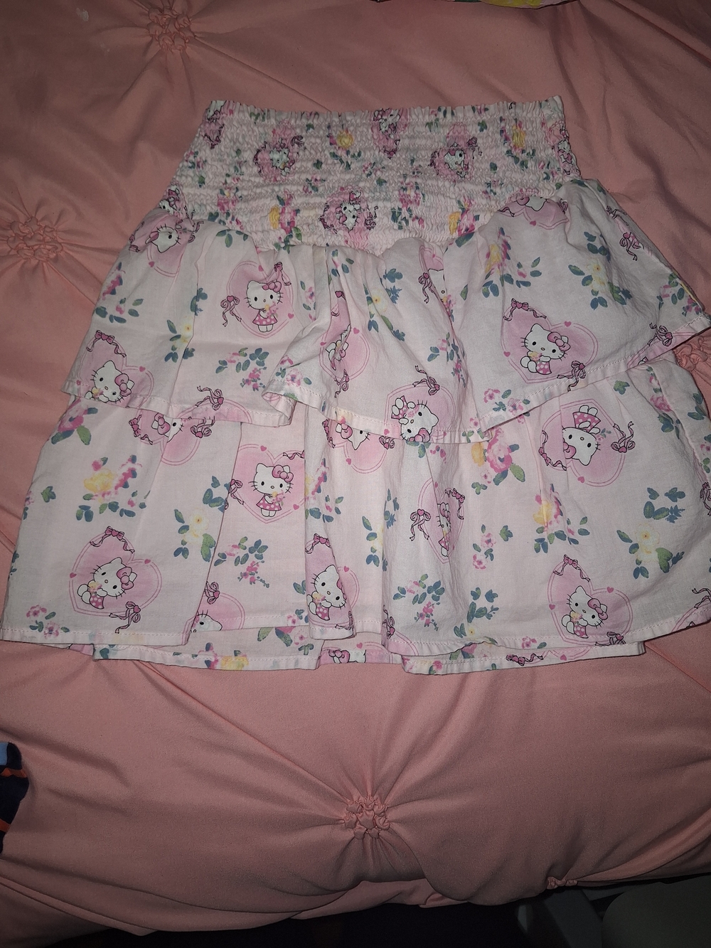 The Children's Place Pink Hello Kitty Tiered Skirt